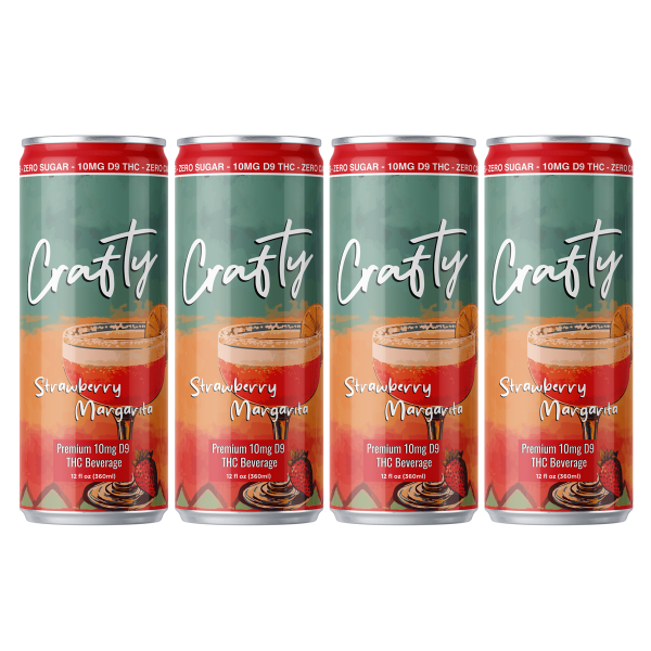 Crafty D9 Strawberry Margarita Drink 10mg - 4 Pack